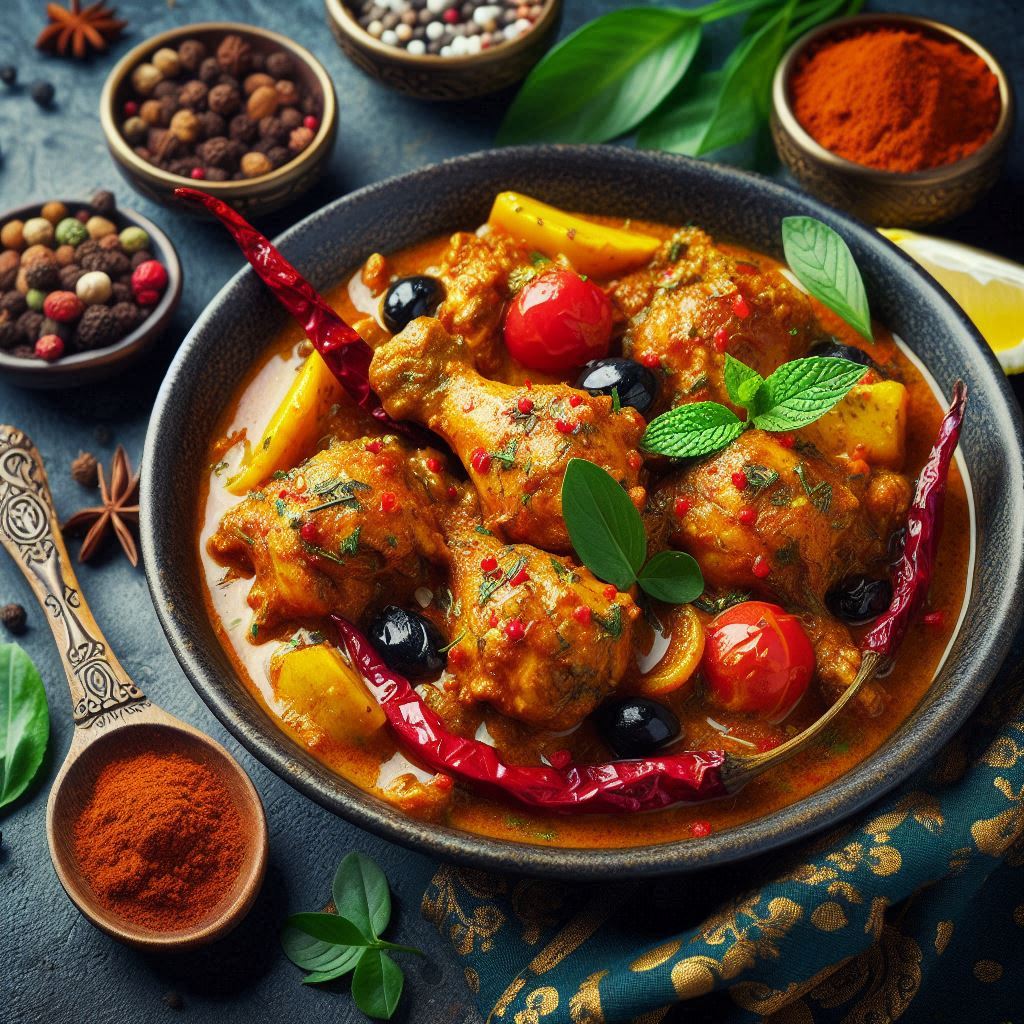 Delicioso frango ao curry com sabores exóticos e aromas irresistíveis, perfeito para aquecer os dias